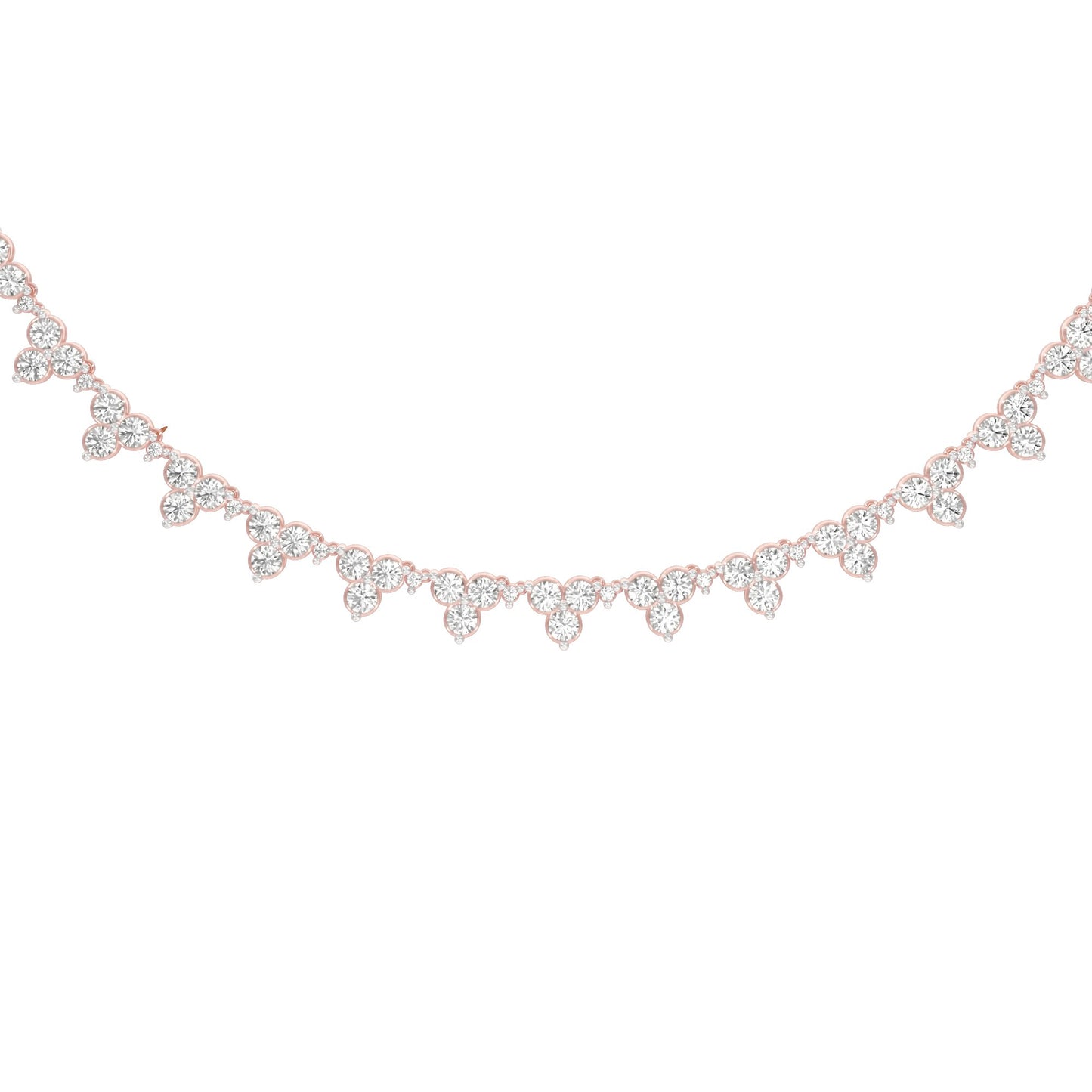 Triangle Shaped Brilliant Diamond Necklace