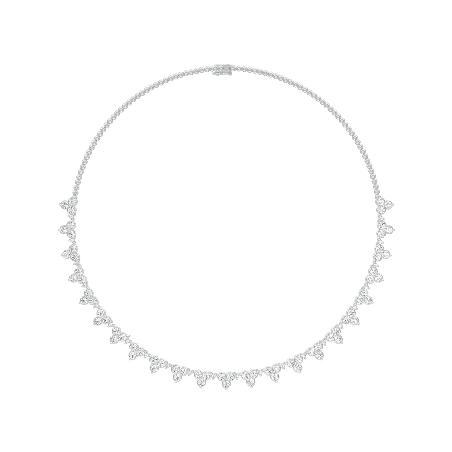 Triangle Shaped Brilliant Diamond Necklace