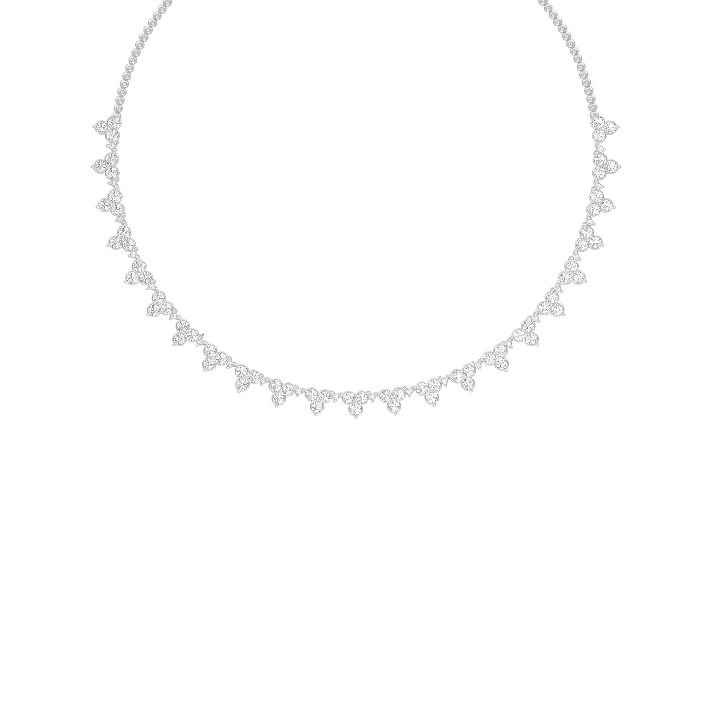 Triangle Shaped Brilliant Diamond Necklace