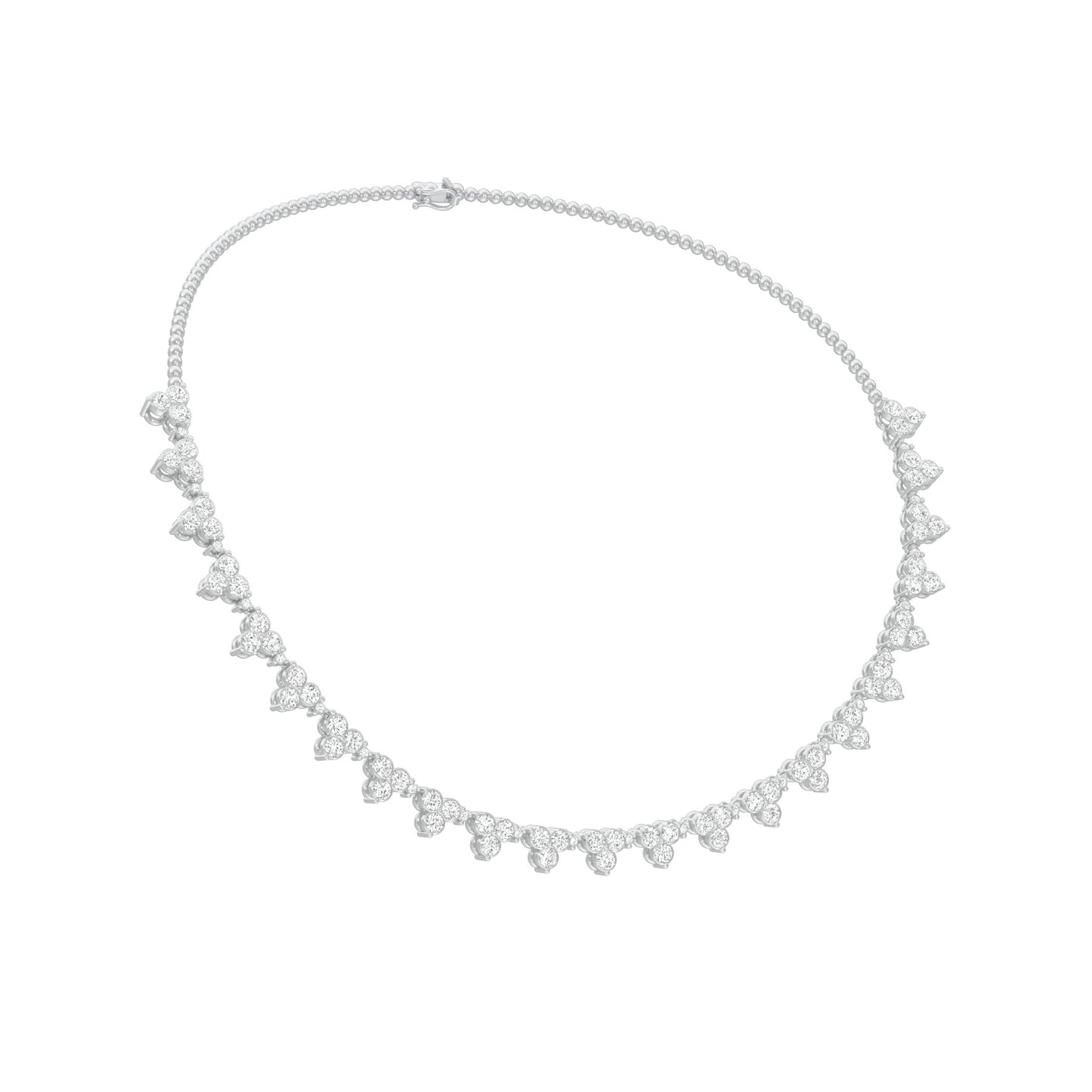 Triangle Shaped Brilliant Diamond Necklace