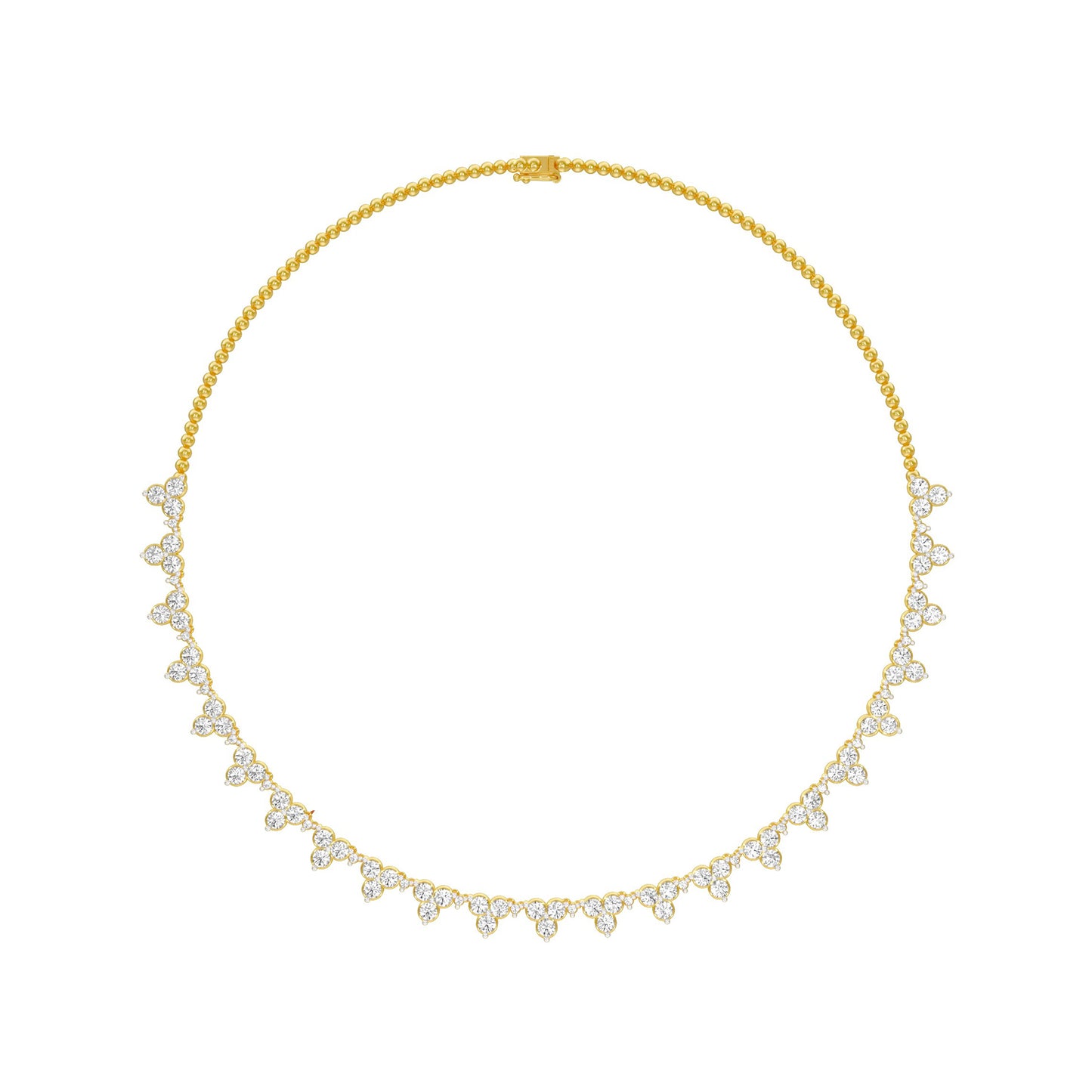 Triangle Shaped Brilliant Diamond Necklace