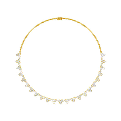 Triangle Shaped Brilliant Diamond Necklace