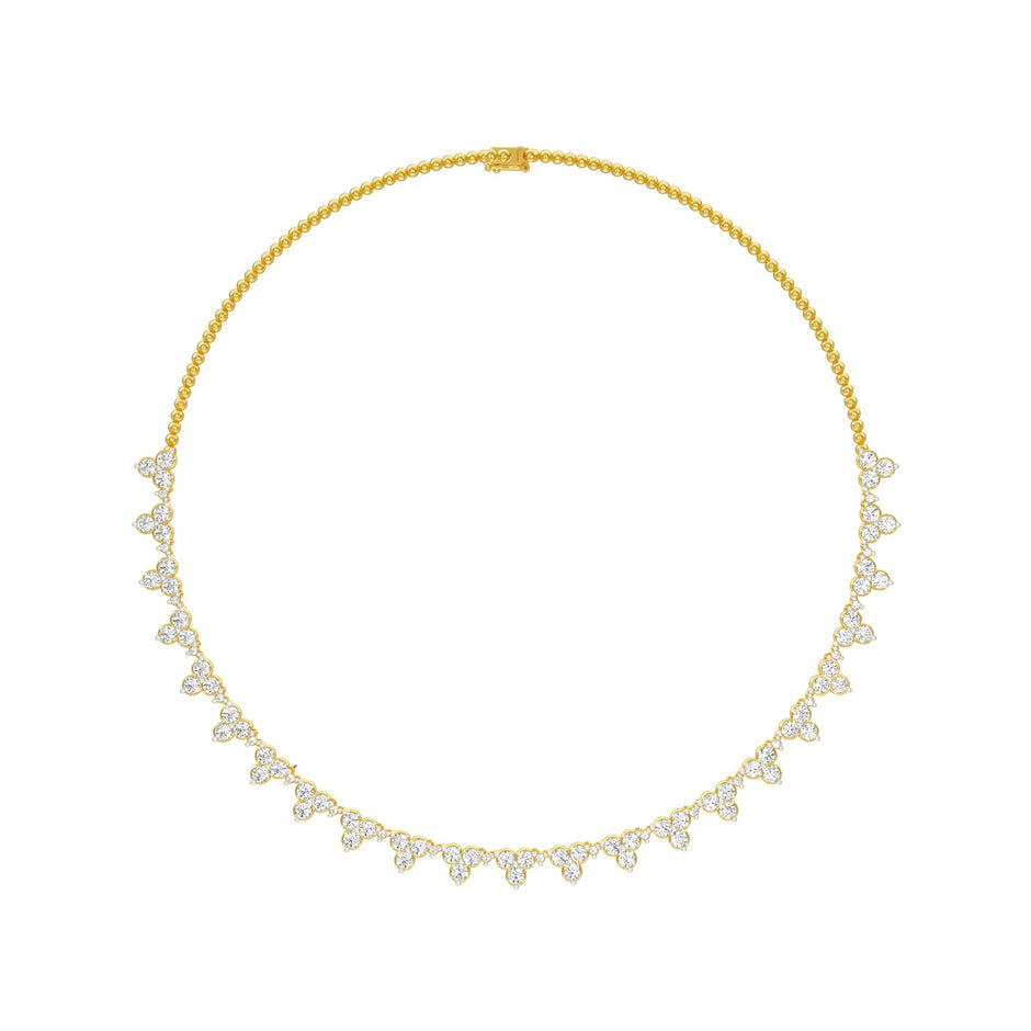 Triangle Shaped Brilliant Diamond Necklace