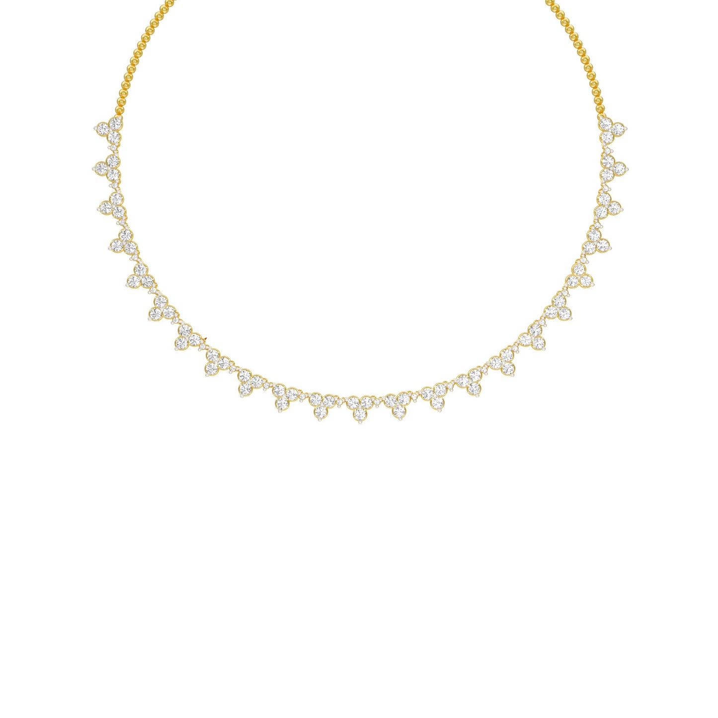 Triangle Shaped Brilliant Diamond Necklace