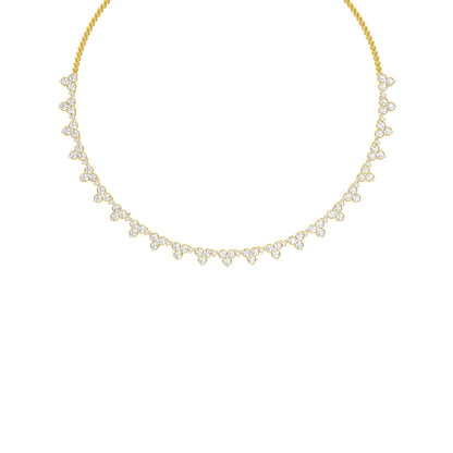 Triangle Shaped Brilliant Diamond Necklace
