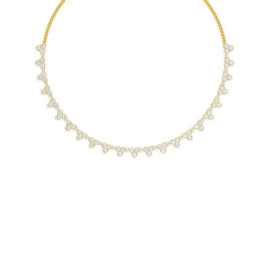 Triangle Shaped Brilliant Diamond Necklace