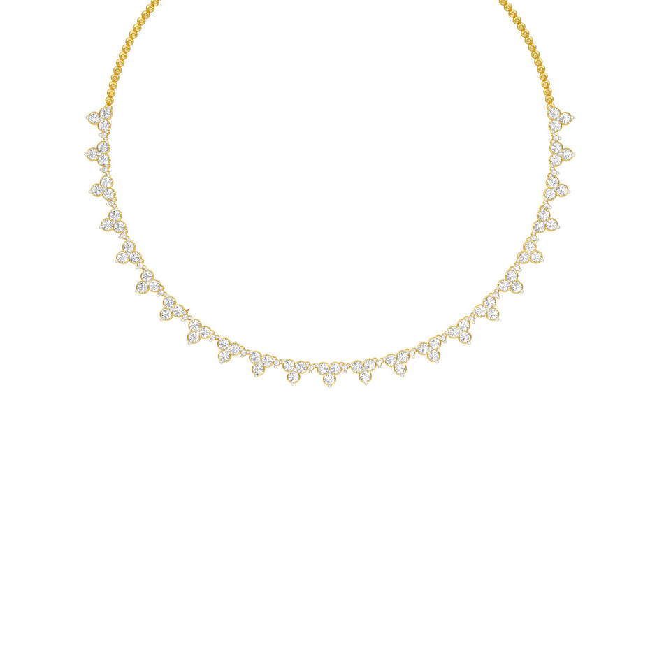 Triangle Shaped Brilliant Diamond Necklace