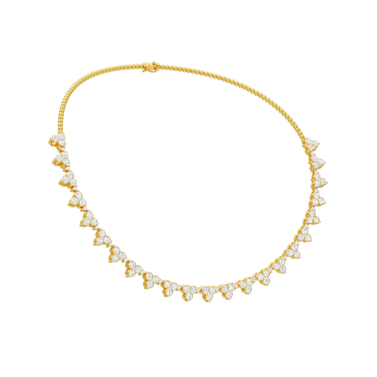 Triangle Shaped Brilliant Diamond Necklace