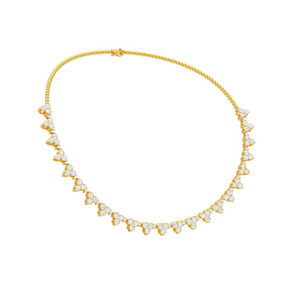 Triangle Shaped Brilliant Diamond Necklace