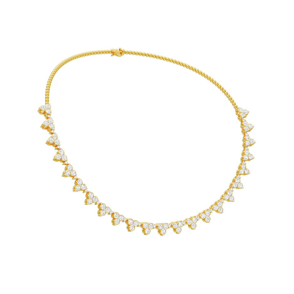 Triangle Shaped Brilliant Diamond Necklace