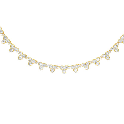 Triangle Shaped Brilliant Diamond Necklace