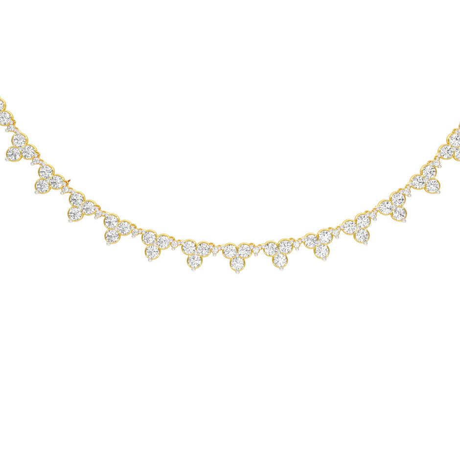 Triangle Shaped Brilliant Diamond Necklace