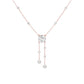 Twin Drop Strands Diamond Necklace 18 KT / Rose Gold
