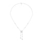 Twin Drop Strands Diamond Necklace 18 KT / White Gold