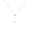 Twin Drop Strands Diamond Necklace 18 KT / White Gold