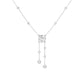 Twin Drop Strands Diamond Necklace 18 KT / White Gold