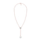 Sunset Drop Y Diamond Necklace 18 KT / Rose Gold
