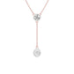 Sunset Drop Y Diamond Necklace 18 KT / Rose Gold