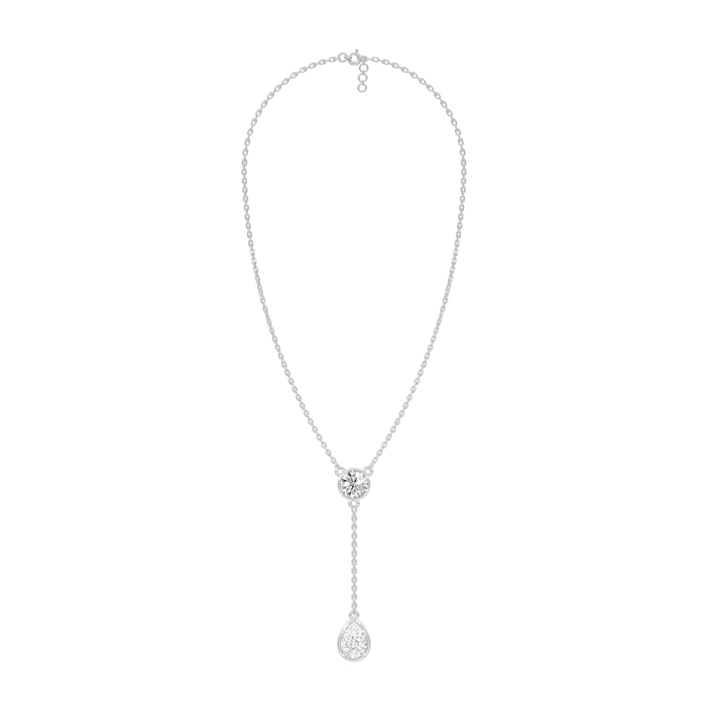 Sunset Drop Y Diamond Necklace 18 KT / White Gold