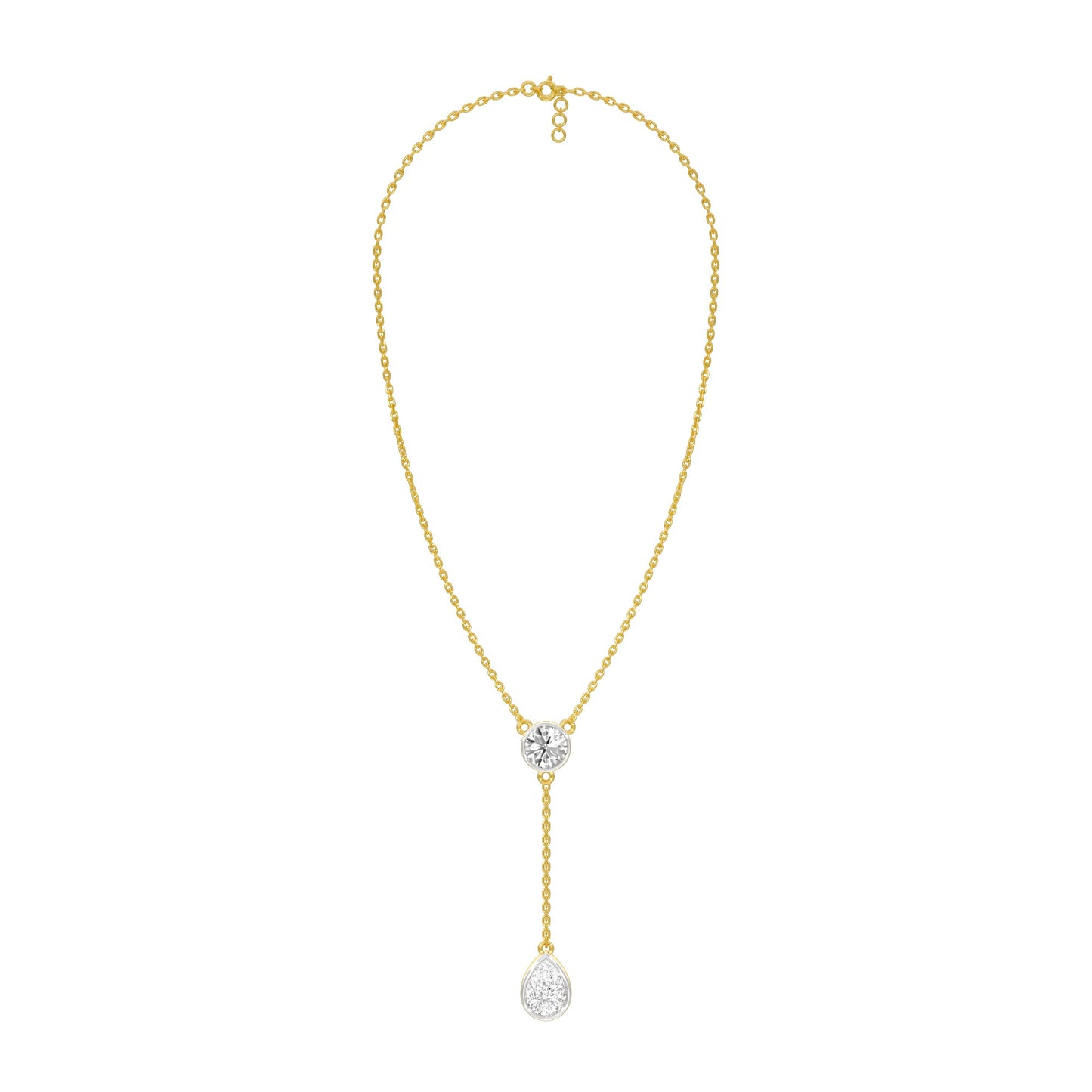 Sunset Drop Y Diamond Necklace 18 KT / Yellow Gold