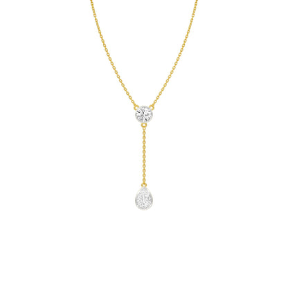 Sunset Drop Y Diamond Necklace 18 KT / Yellow Gold