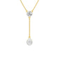 Sunset Drop Y Diamond Necklace 18 KT / Yellow Gold