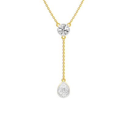 Sunset Drop Y Diamond Necklace 18 KT / Yellow Gold
