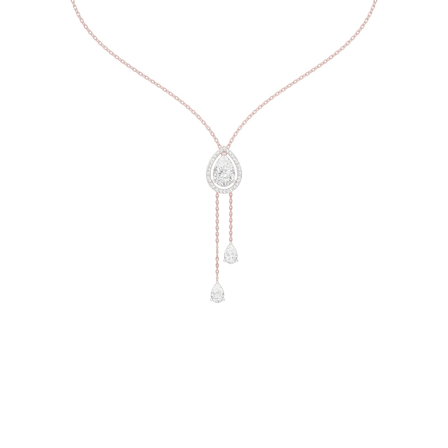 Evenings With Gravity Diamond Necklace 18 KT / Rose Gold