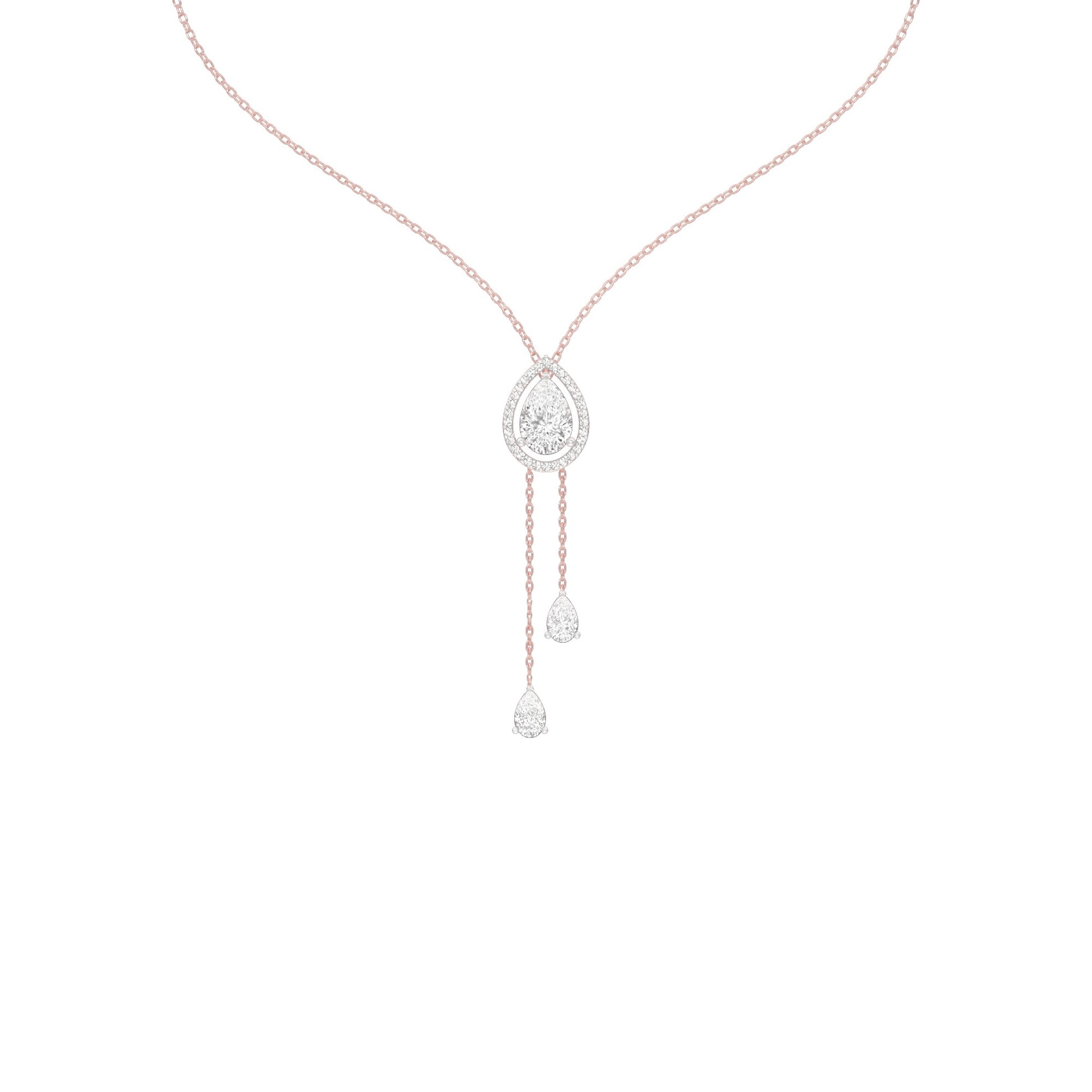 Evenings With Gravity Diamond Necklace 18 KT / Rose Gold