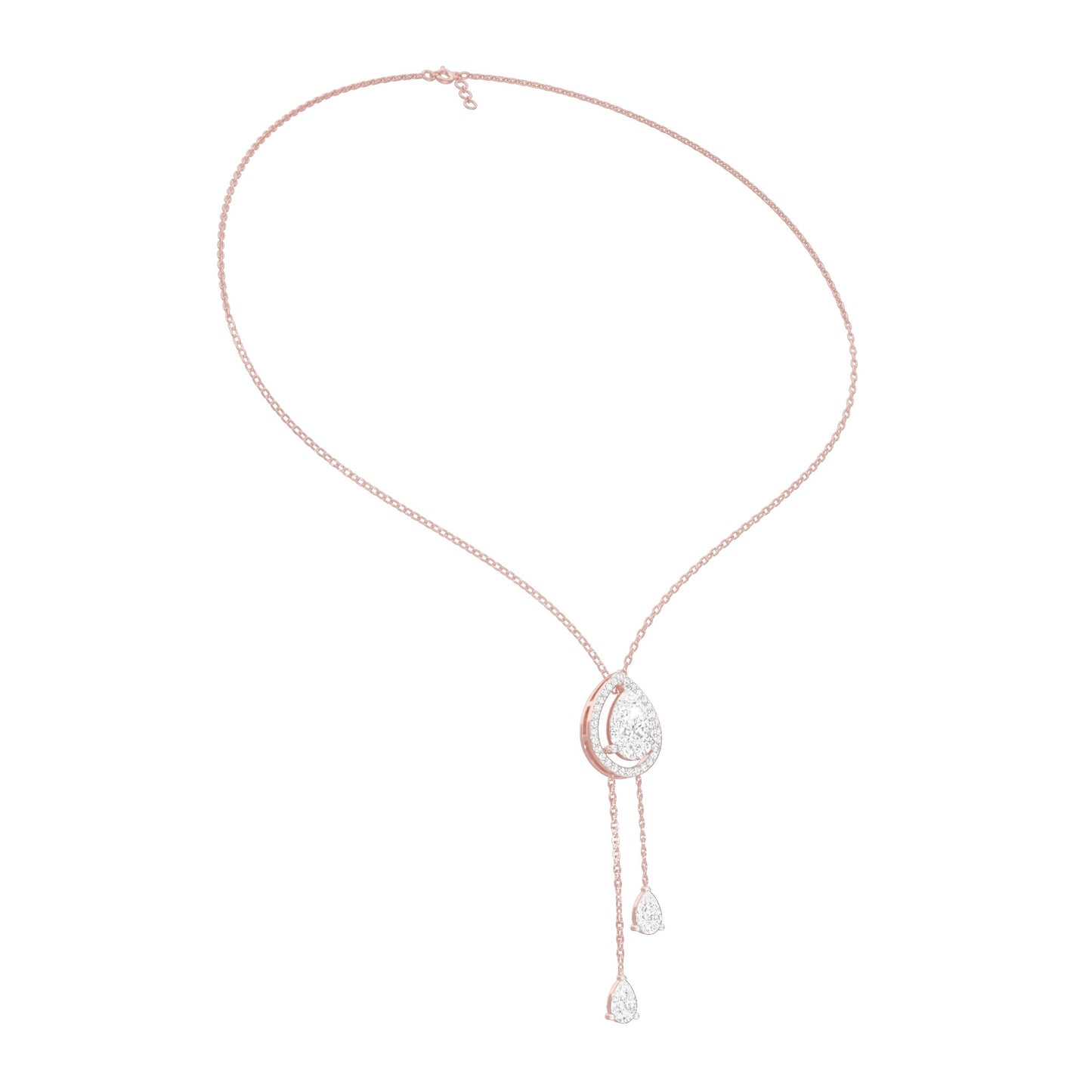 Evenings With Gravity Diamond Necklace 18 KT / Rose Gold