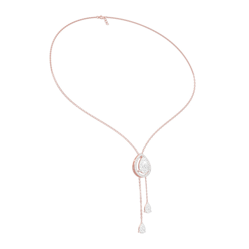 Evenings With Gravity Diamond Necklace 18 KT / Rose Gold