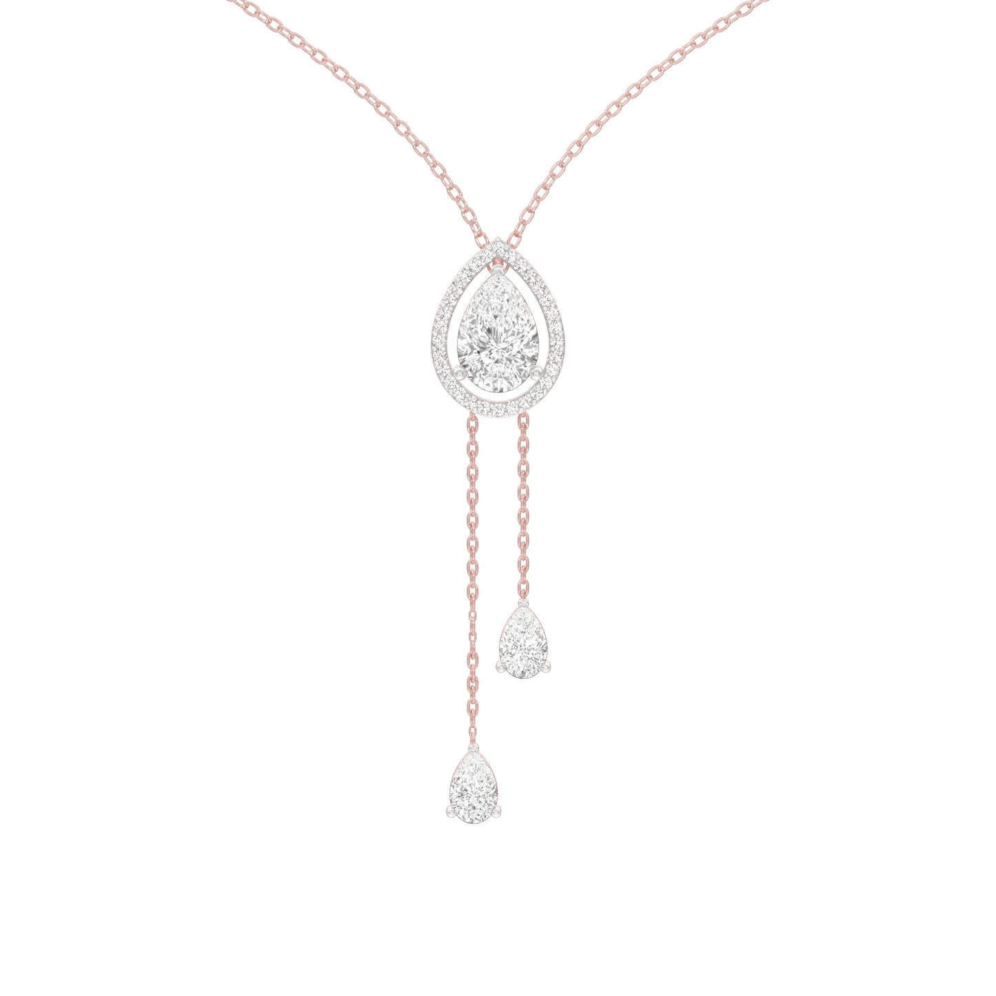 Evenings With Gravity Diamond Necklace 18 KT / Rose Gold