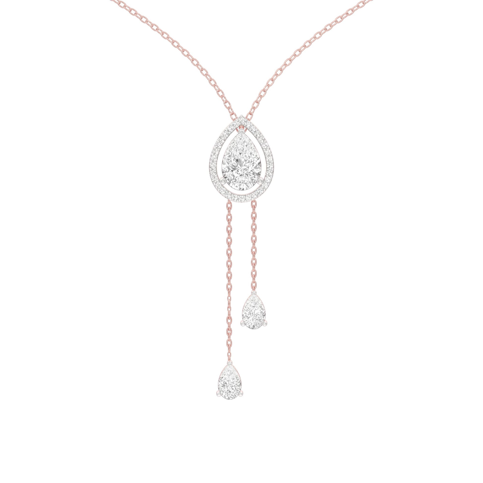 Evenings With Gravity Diamond Necklace 18 KT / Rose Gold