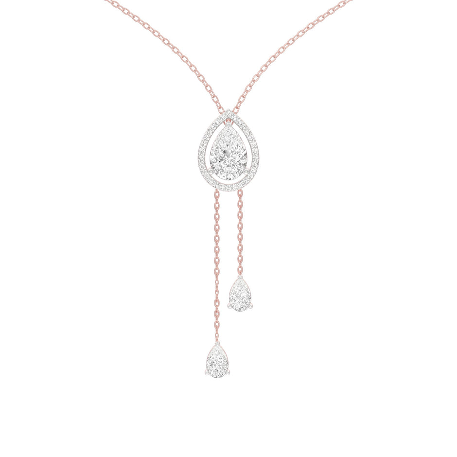 Evenings With Gravity Diamond Necklace 18 KT / Rose Gold