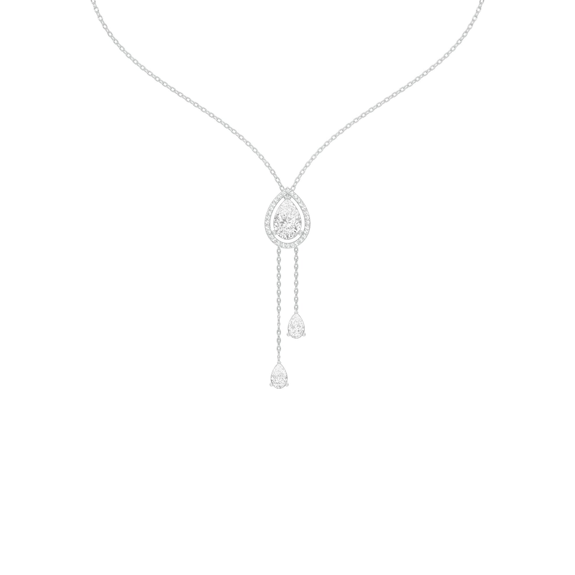 Evenings With Gravity Diamond Necklace 18 KT / White Gold