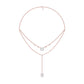 Red Carpet Baugette Drop Diamond Necklace 18 KT / Rose Gold