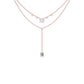 Red Carpet Baugette Drop Diamond Necklace
