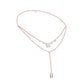 Red Carpet Baugette Drop Diamond Necklace 18 KT / Rose Gold