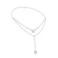 Red Carpet Baugette Drop Diamond Necklace 18 KT / White Gold