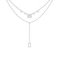 Red Carpet Baugette Drop Diamond Necklace 18 KT / White Gold