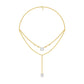 Red Carpet Baugette Drop Diamond Necklace 18 KT / Yellow Gold