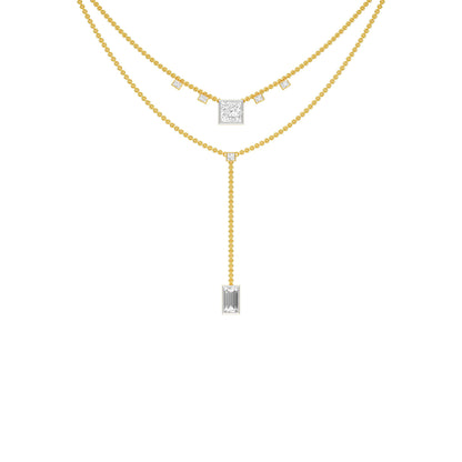 Red Carpet Baugette Drop Diamond Necklace