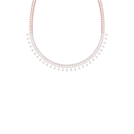 Edged In Shimmer Diamond Necklace