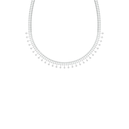 Edged In Shimmer Diamond Necklace