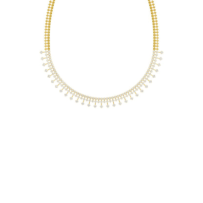 Edged In Shimmer Diamond Necklace