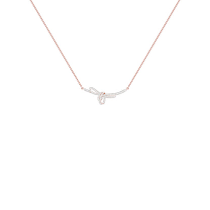 Infinity Bow Diamond Necklace