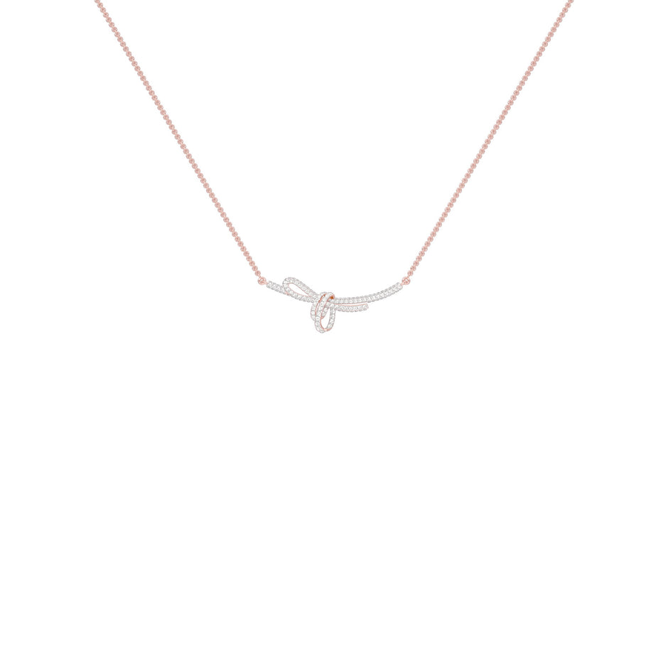Infinity Bow Diamond Necklace