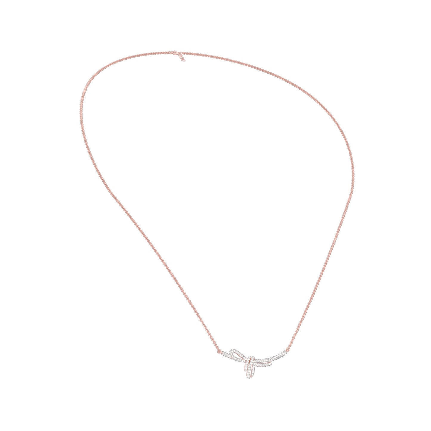 Infinity Bow Diamond Necklace 18 KT / Rose Gold