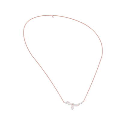 Infinity Bow Diamond Necklace 18 KT / Rose Gold