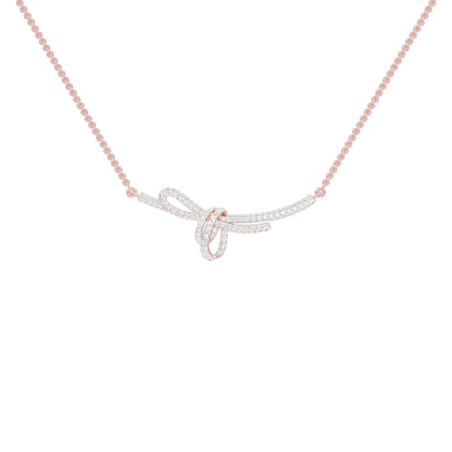 Infinity Bow Diamond Necklace 18 KT / Rose Gold